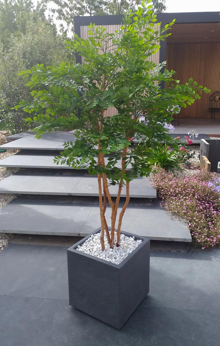 Arbre artificiel Acacia 5 troncs - plante d'intérieur - H.150cm vert