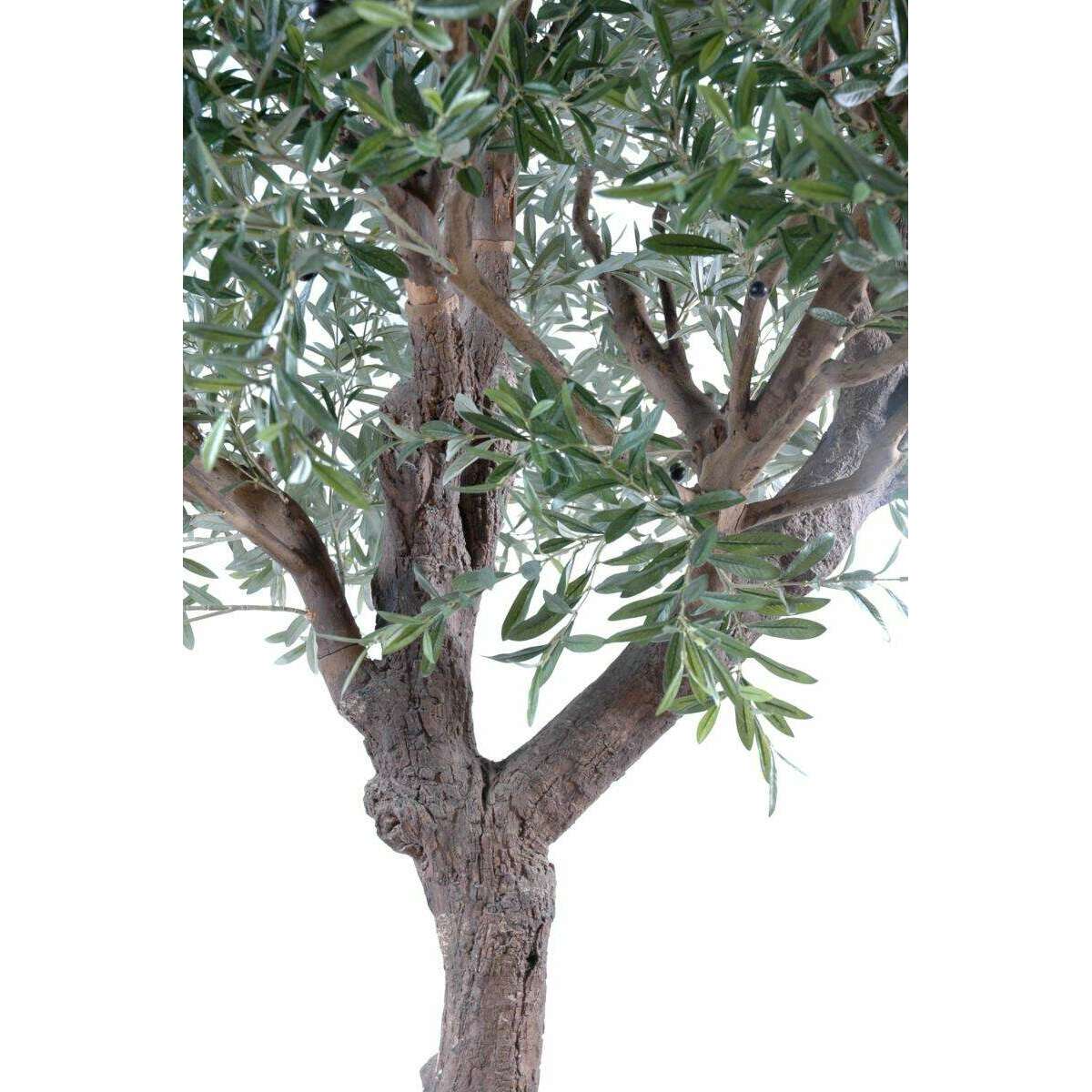 Arbre fruitier artificiel Olivier tête géant et olives - plante pour intérieur - H.270cm