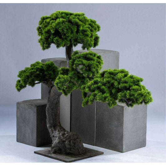 Arbre japonais artificiel Pin nuage anti-UV - intérieur extérieur - H.130cm