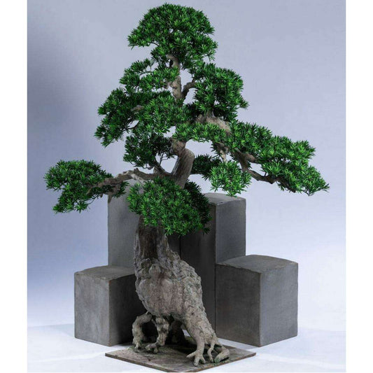 Arbre japonais artificiel Podocarpus nuage anti-UV - intérieur extérieur - H.210cm