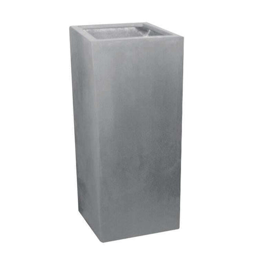 Bac pour fleur cube haut intérieur / extérieur H.100x44cm gris Fiberstone