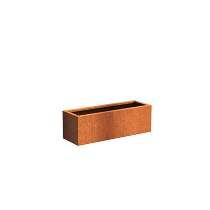 Bac pour fleur jardinière Ande - extérieur jardin - L.120xH.40cm Acier Corten