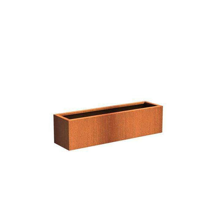 Bac pour fleur jardinière Ande - extérieur jardin - L.150xH.40cm Acier Corten