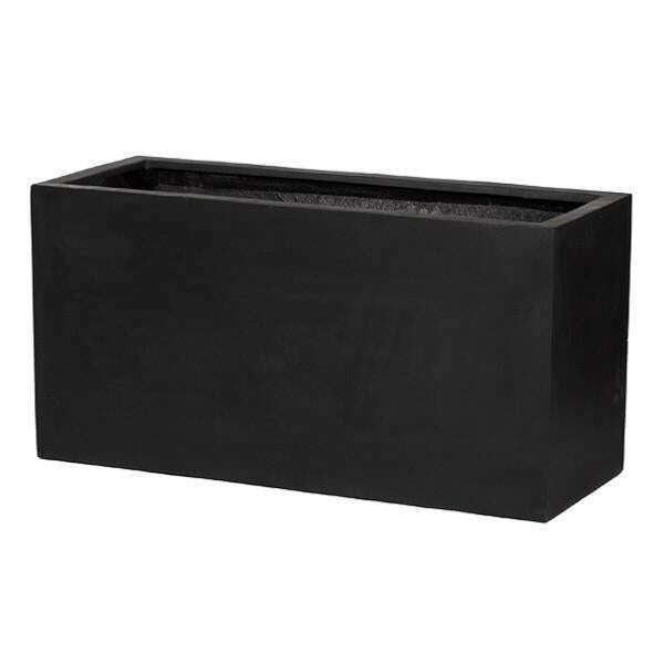 Bac pour fleur jardinière intérieur / extérieur L.60cm noir Fiberstone