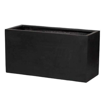 Bac pour fleur jardinière intérieur/extérieur L.120cm noir Fiberstone