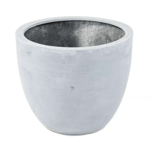 Bac pour fleur pot lotus - intérieur extérieur - H.35 x Ø.40cm gris Fiberstone