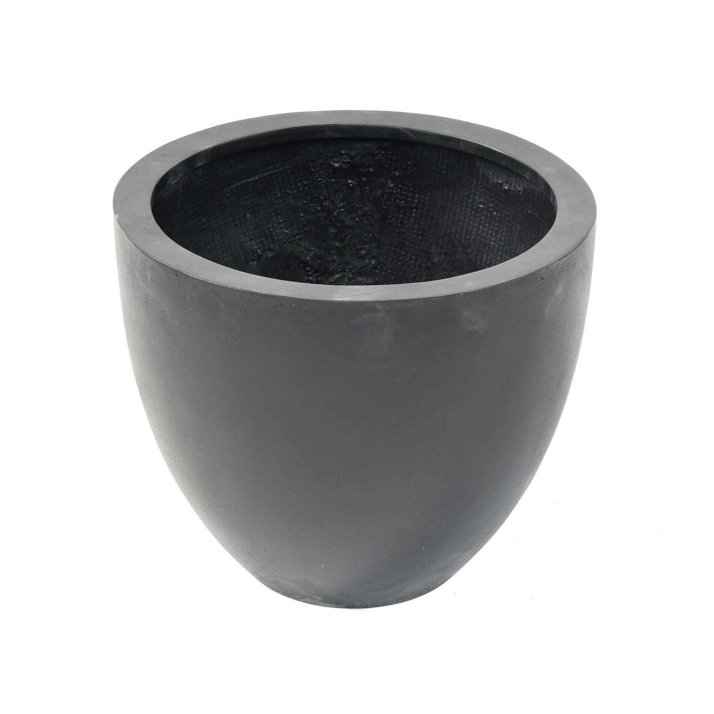 Bac pour fleur pot lotus - intérieur extérieur - H.35 x Ø.40cm noir Fiberstone