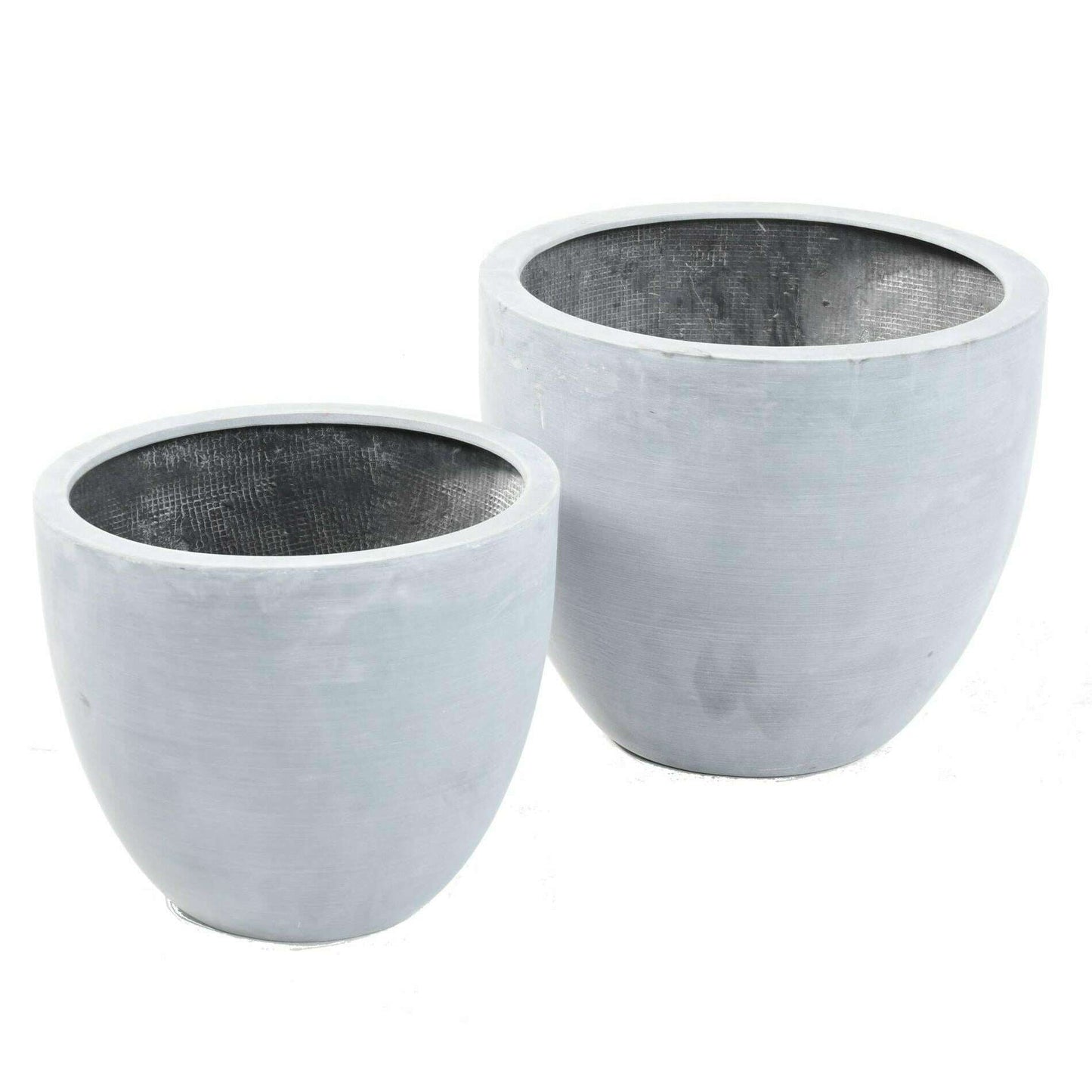 Bac pour fleur pot lotus - intérieur extérieur - H.40 x Ø.50cm gris Fiberstone