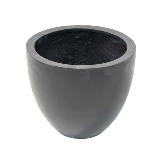 Bac pour fleur pot lotus - intérieur extérieur - H.50xØ.58cm noir Fiberstone