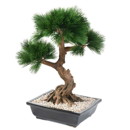 Bonsaï artificiel arbre miniature Pin en coupe - plante d'intérieur - H.70cm