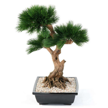 Bonsaï artificiel arbre miniature Pin en coupe - plante d'intérieur - H.70cm