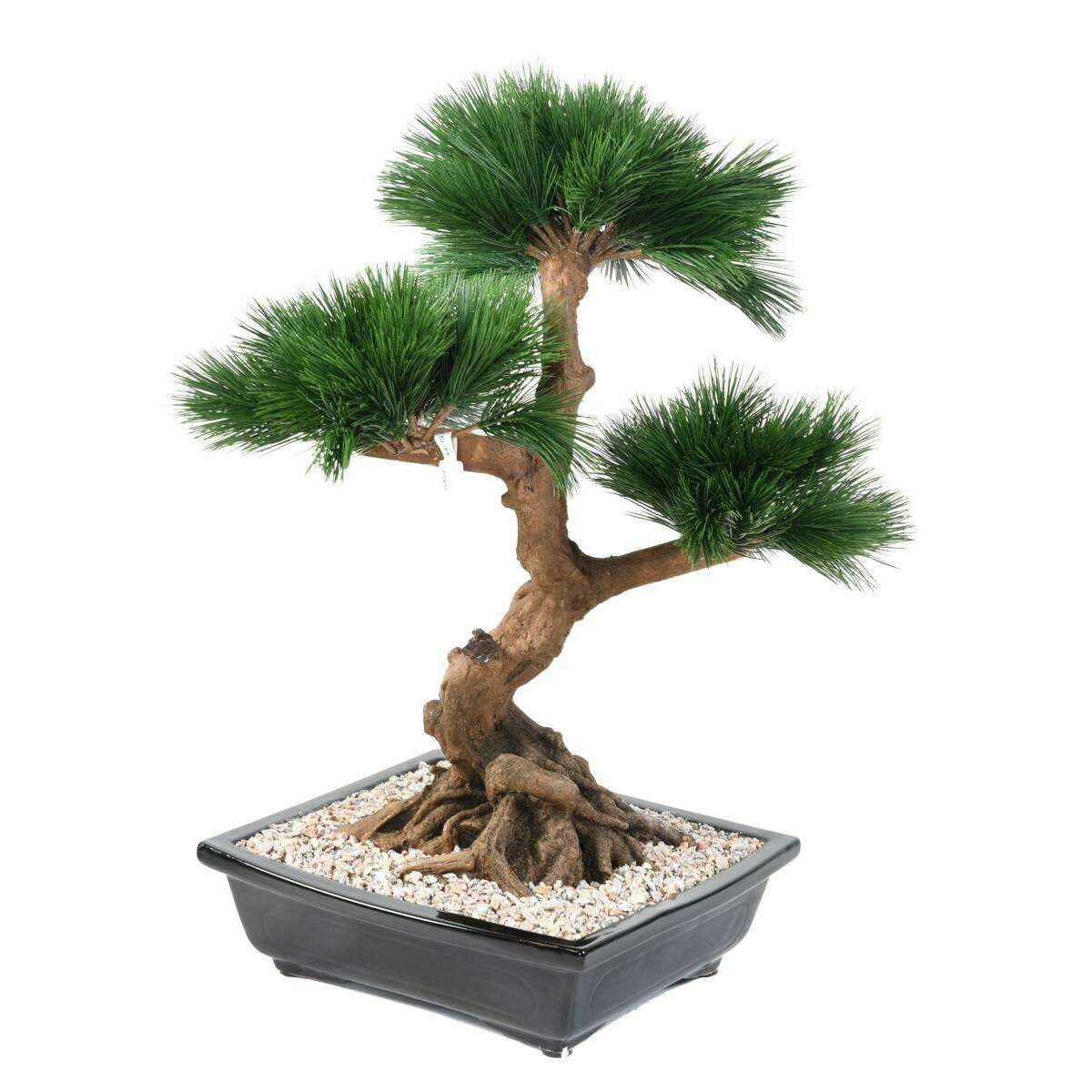 Bonsaï artificiel arbre miniature Pin en coupe - plante d'intérieur - H.70cm