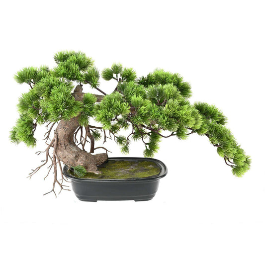 Bonsaï artificiel Pin en coupe - plante synthétique intérieur - H.37cm