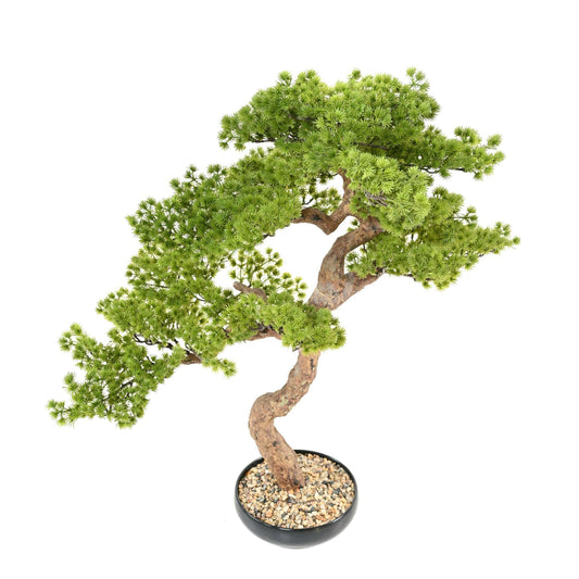 Bonsaï artificiel Pin en coupe - plante synthétique intérieur - H.85cm