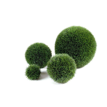 Boule d'herbe artificielle - plante pour intérieur extérieur - Ø.13cm vert