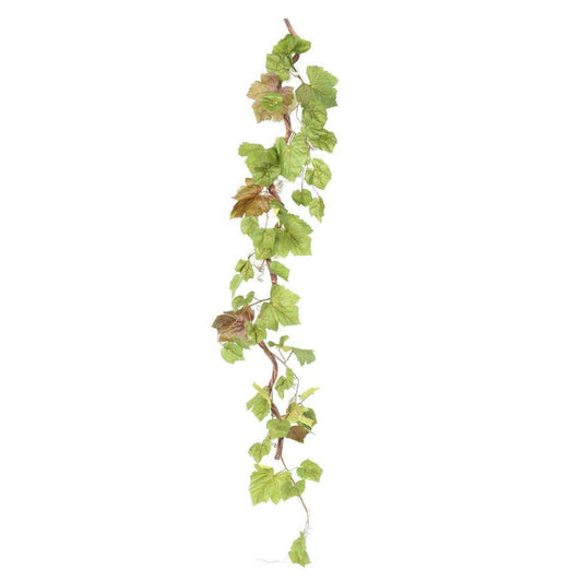 Branche artificielle de vigne 40 feuilles - intérieur - H.150cm vert marron