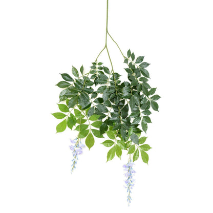 Branche artificielle Glycine - feuillage pour intérieur - H.100cm lavande