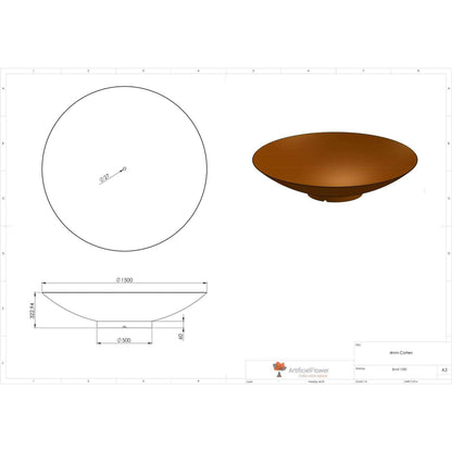 Brasero d'extérieur Acier Corten - mobilier jardin terrasse - Ø.150cm rouille