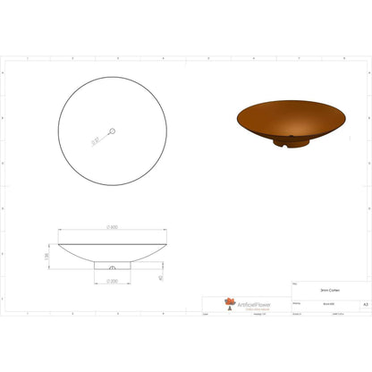 Brasero d'extérieur Acier Corten - mobilier jardin terrasse - Ø.60cm rouille