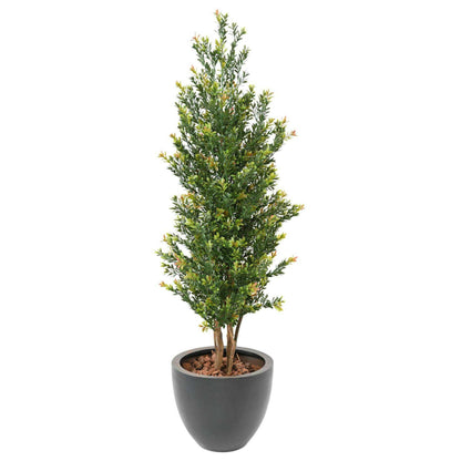 Buis artificiel Buisson RED DAY UV - topiaire pour extérieur - H.165cm vert