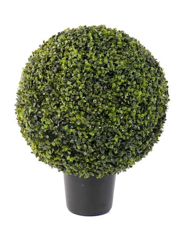 Plante artificielle Buis Boule en pot - intérieur extérieur - Ø.47cm vert