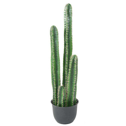 Cactus artificiel Barrel 4 troncs - plante d'intérieur - H. 135 cm vert