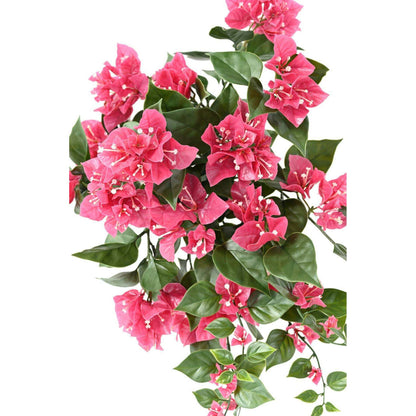 Chute artificielle fleurie Bougainvillier large UV - plante d'extérieur - H.40cm fuchsia