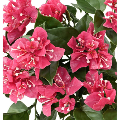 Chute artificielle fleurie Bougainvillier large UV - plante d'extérieur - H.40cm fuchsia