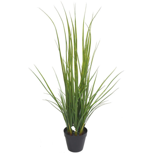 Citronnelle artificielle Lemon Grass en pot - plante pour extérieur - H.120cm vert