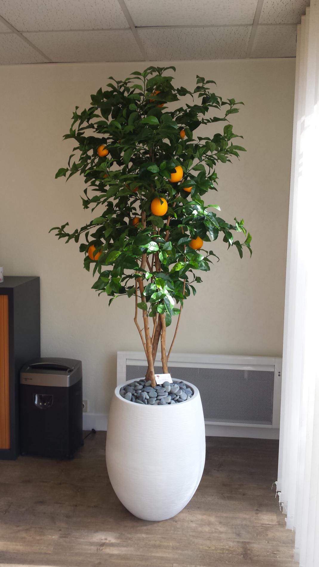 Arbre artificiel fruitier Oranger new - intérieur - H.180cm vert orange