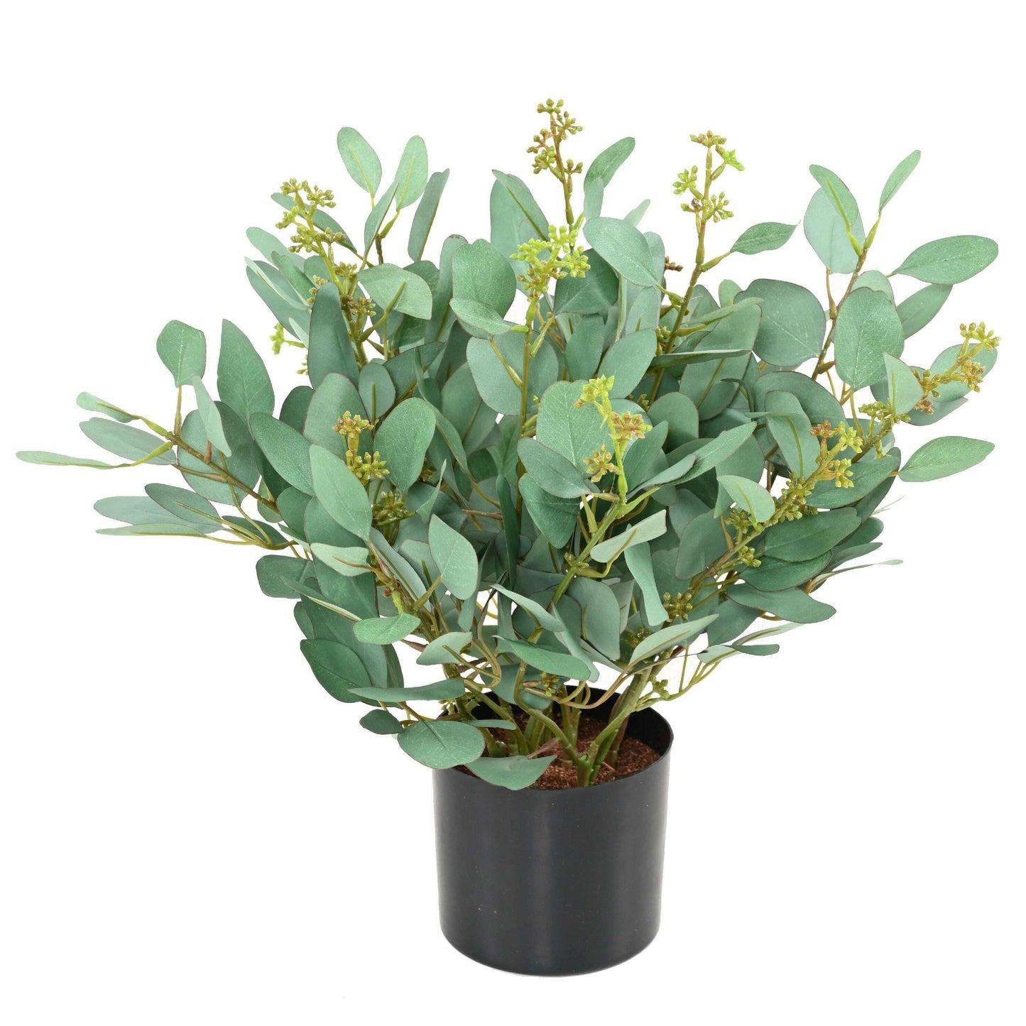 Eucalyptus artificiel en pot - plante synthétique d'intérieur - H.40cm vert