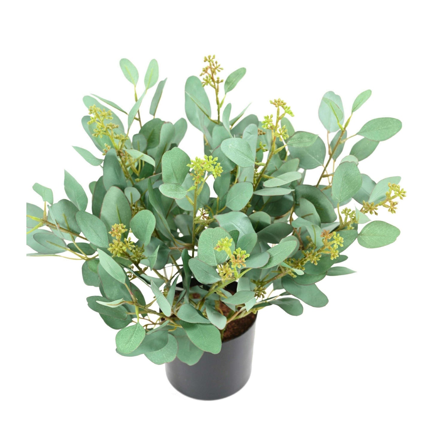 Eucalyptus artificiel en pot - plante synthétique d'intérieur - H.40cm vert