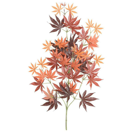 Feuillage artificiel Branche d'Aralia - couleur automne - H.70cm rouge