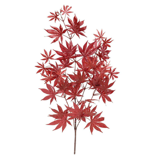 Feuillage artificiel Branche d'Aralia New - décoration d'intérieur - H.70cm rouge