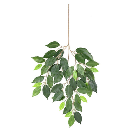 Feuillage artificiel branche de Ficus Fat - composition florale - H.60cm vert