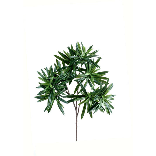 Feuillage artificiel branche de podocarpus - décoration d'intérieur - H.35cm vert