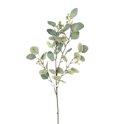 Feuillage artificiel Branche Eucalyptus - création de bouquet - H.90cm vert