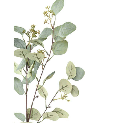 Feuillage artificiel Branche Eucalyptus - création de bouquet - H.90cm vert