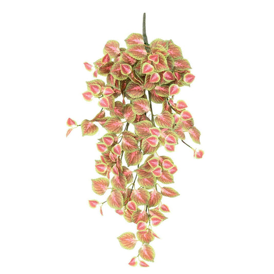 Feuillage artificiel chute de Coleus en piquet - plante d'intérieur - H.96cm rouge vert