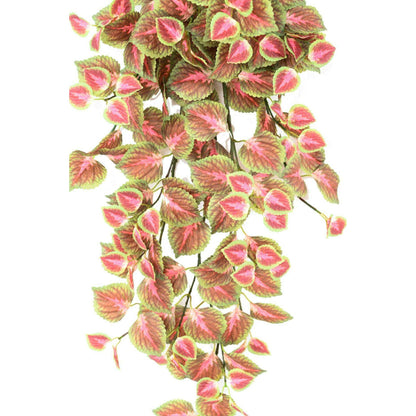 Feuillage artificiel chute de Coleus en piquet - plante d'intérieur - H.96cm rouge vert