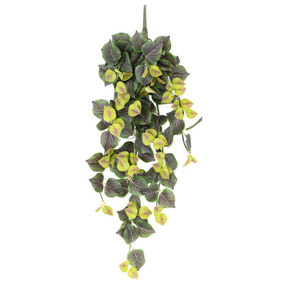 Feuillage artificiel chute de Coleus en piquet - plante d'intérieur - H.96cm vert foncé