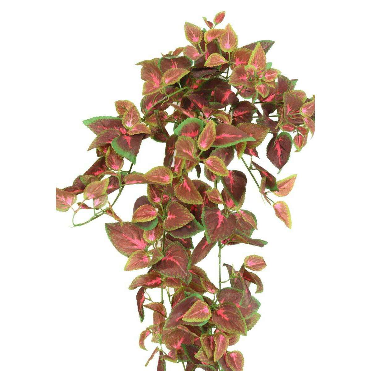 Feuillage artificiel chute de Coleus en piquet - plante verte intérieur - H.75cm rouge