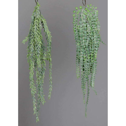 Feuillage artificiel chute de succulente Ruscus Callisia - assortiment de 2 plantes - H.60cm