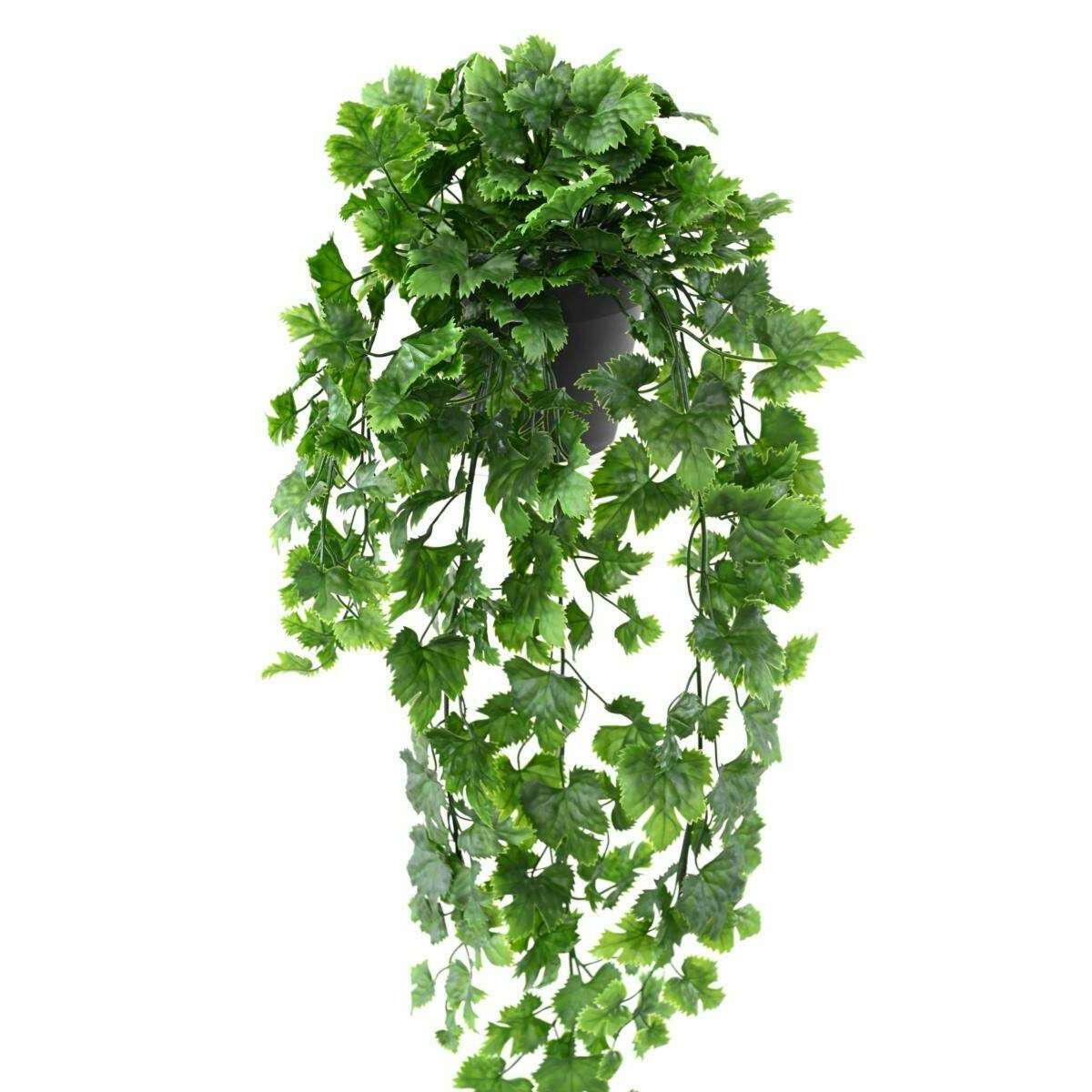 Feuillage artificiel chute de vigne en pot - plante verte pour extérieur - H.68cm