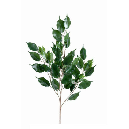 Feuillage artificiel Ficus exotica - création florale - H.76 cm vert