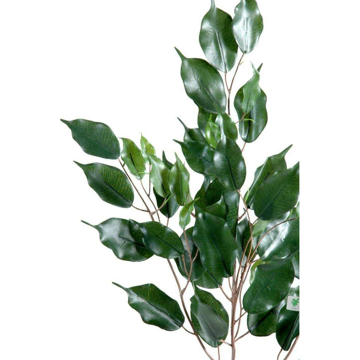 Feuillage artificiel Ficus exotica - création florale - H.76 cm vert