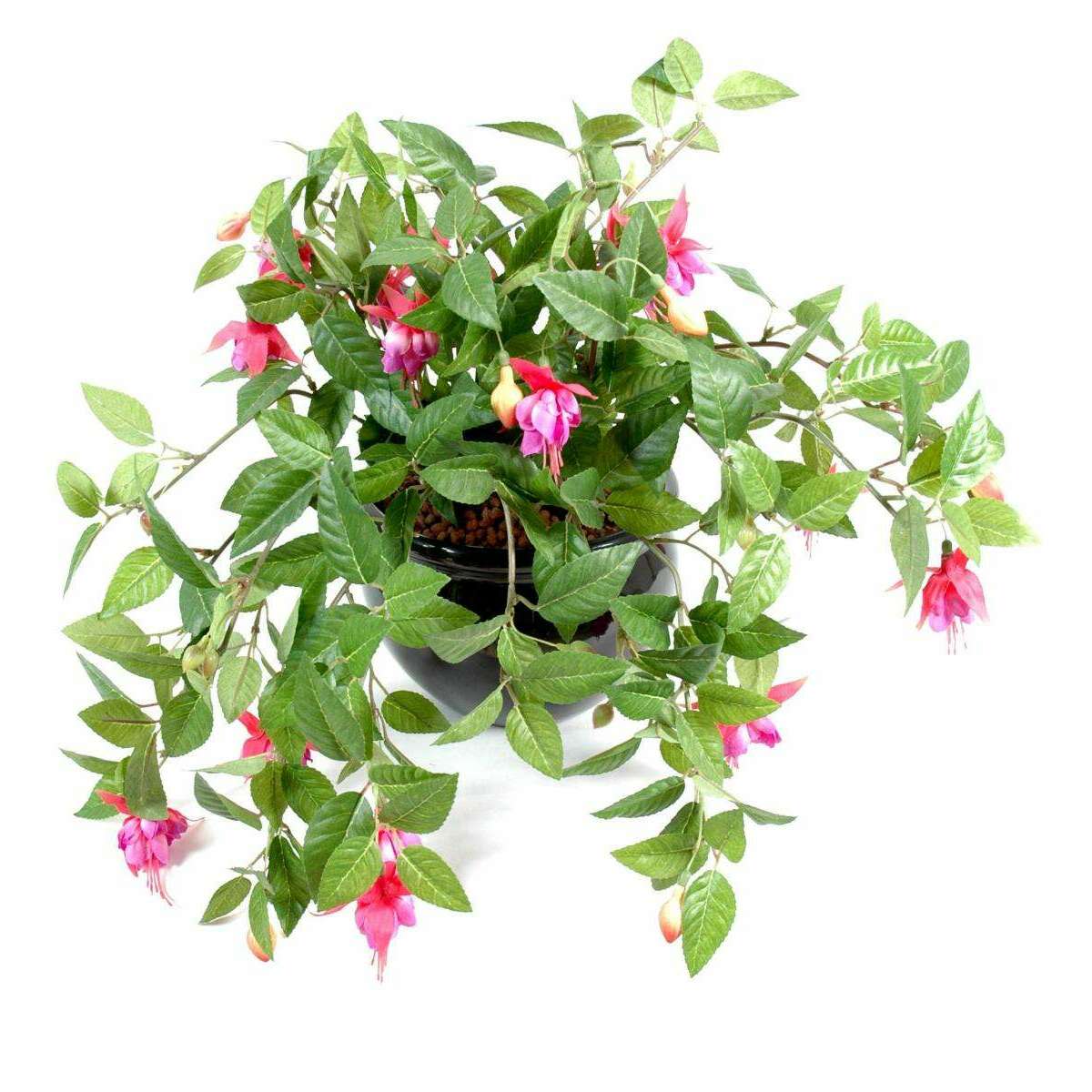 Feuillage artificiel fleuri Fuchsia en piquet - intérieur - H.25cm rose