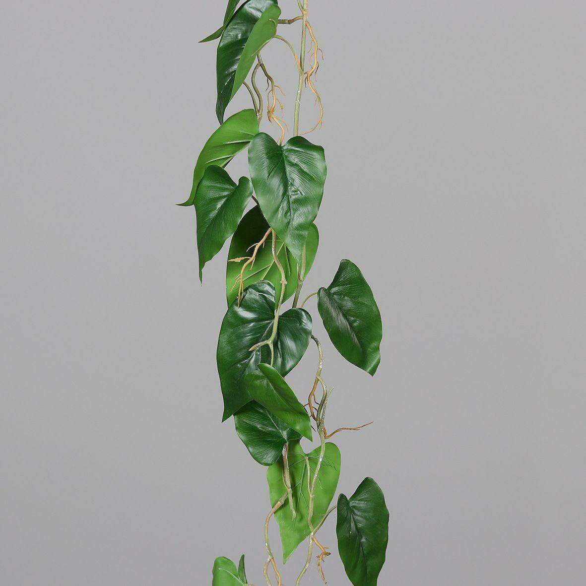 Feuillage artificiel Guirlande Anthurium - plante verte d'intérieur - H.115cm