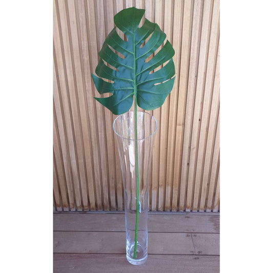 Feuille artificielle de Monstera - décoration d'intérieur - H.106cm vert