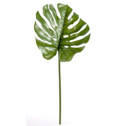 Feuille artificielle de Philodendron - décoration d'intérieur - H.75cm vert